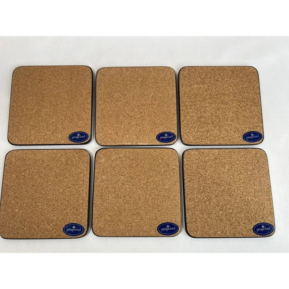 Pimpernel Coaster Set Hunting Lodge Antler Cork Back‎ Cabin Decor